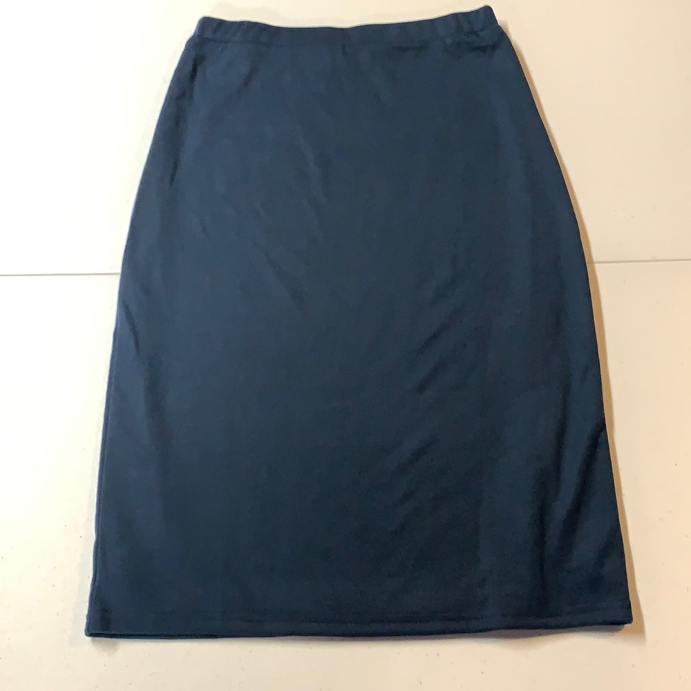 Jade Mackenzie Navy Pencil Skirt